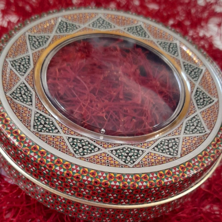 زعفران قائنات ظرف خاتم یا کریستال ۴.۶ گرم